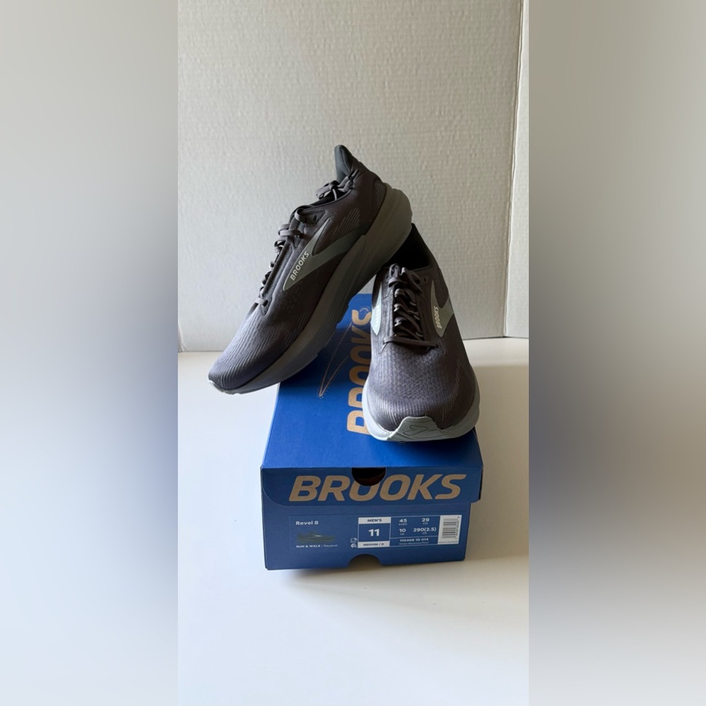 Brooks Men's Revel 8 Running Shoes Dark Gray Size 11 New with Tags